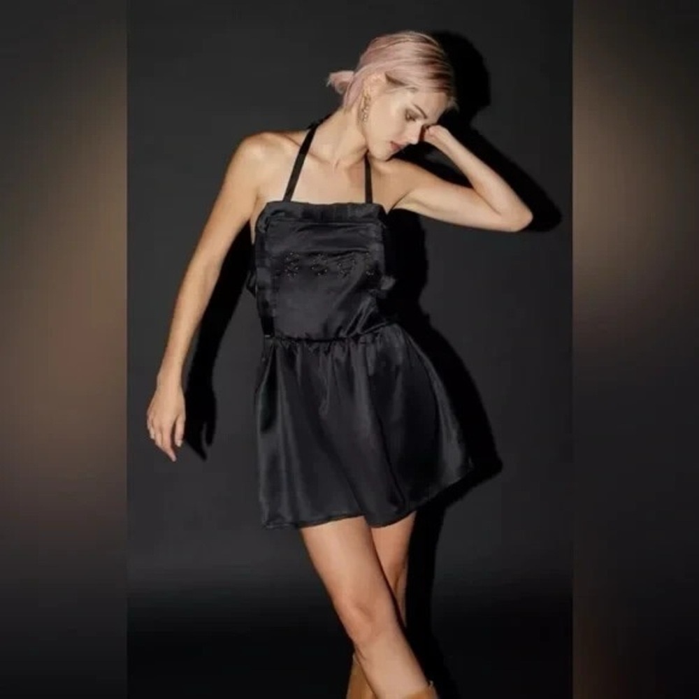 Zemeta Soul Studded Mini Dress Black Size M NWOT